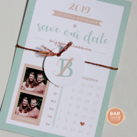 Save-the-date-kaart Bastiaan & Irma