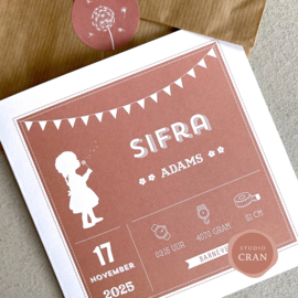 Geboortekaartje Sifra