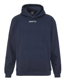 Craft hoodie zonder rits navy