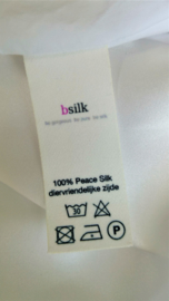 Peace Silk zijden kussensloop - wit  | Perkal katoenen achterkant