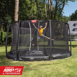 BERG Elite Inground Grijs  4.30 m Level + Safety Net DLX XL