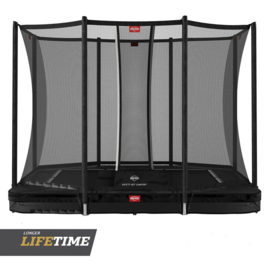 BERG Inground Ultim Favorit  2.80x 1.90 m Zwart + Safety Net Comfort