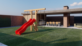 Authentieke Schommel | Goofy - Onbehandeld - Rood 3 m