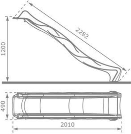 Authentieke Schommel | Scar - Onbehandeld - Donkergroen 3.5 m