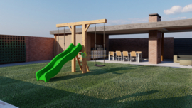 Authentieke Schommel | Goofy - Onbehandeld - Limoengroen 3 m