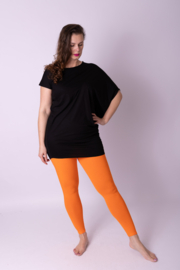 Legging smalle tailleband oranje maat 36-42