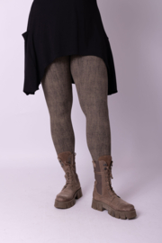 Winter legging  met print zwart-bruin Karolina