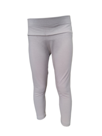 Licht beige meisjes legging met brede tailleband