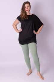 Legging pastel groen pistache brede tailleband nog maten 36-40