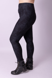 Warme winter broek in legging stijl met zakken suède look