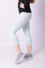 Legging mintgroen DRIEKWART smalle band  maat 36-40