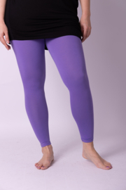 Legging smalle tailleband paars maat 38, 40