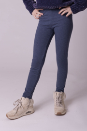 Melange donkerblauwe meisjes legging