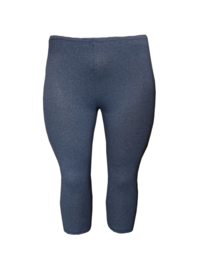 Legging gemêleerd donkerblauw DRIEKWART smalle band  maat 36