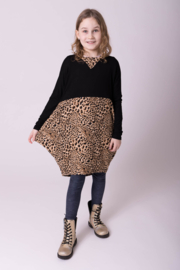 Panter print meisjes empire jurk