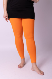 Legging smalle tailleband oranje maat 36-42