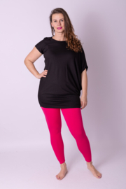 Legging  brede tailleband fuchsia roze maten 40-44