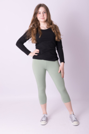 Legging DRIEKWART brede tailleband pastel groen  nog maat 36