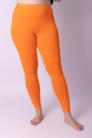 Legging smalle tailleband oranje maat 36-42