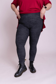 Legging met zakken in broek stijl met zakken jeans look zwart