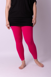 Legging  brede tailleband fuchsia roze maten 40-44