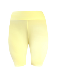 Wielrenlegging licht geel pastel geel met brede tailleband viscose maten 44 en 46