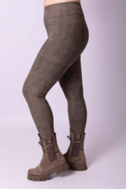 Winter legging  met print zwart-bruin Karolina