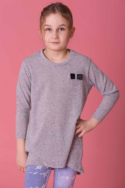 Meisjes sweater jurk met strikjes op de rug