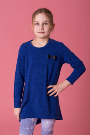 Meisjes sweater jurk met strikjes op de rug