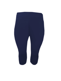 Driekwart legging donkerblauw | viscose | brede band maat 44