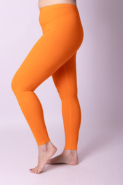 Legging smalle tailleband oranje maat 36-42