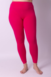 Legging  brede tailleband fuchsia roze maten 40-44