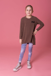 Meisjes sweater jurk met strikjes op de rug