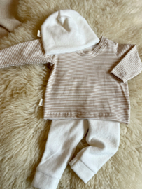 Longsleeve beige streep
