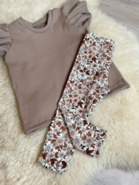 Legging brown flowers