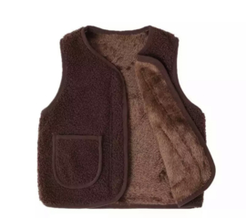 Teddy gilet Bruin