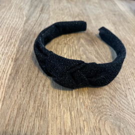 Diadeem zwart glitter