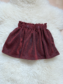 Glitter rokje rood