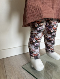 Legging paars flowers