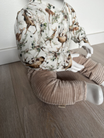 Rib broekje taupe