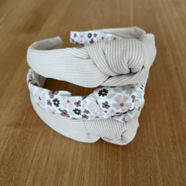 Diadeem rib beige