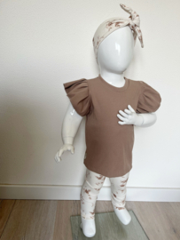Ruffel top rib taupe