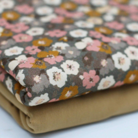 Legging bloemen grijs