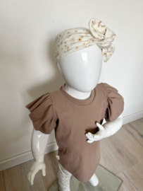 Ruffel top rib taupe