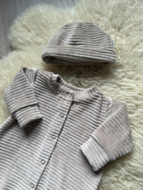 Boxpakje rib taupe