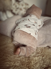 Rib broekje taupe