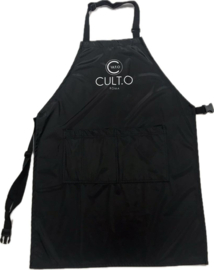 Cult.O APRON - VERFSCHORT MET 2 ZAKKEN - ZWART