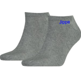 Sneaker sokken met naam grijs
