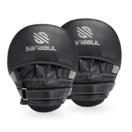 Sanabul Essential Curved Punch Mitts - zwart, zilver