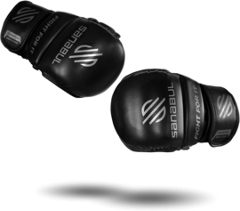 Sanabul Essential 7 oz MMA Hybride Sparringhandschoenen - zwart, zilver